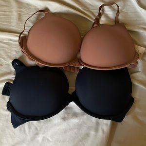 36C Auden plunging push up bras NWT